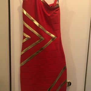 Bebe one shoulder dress
